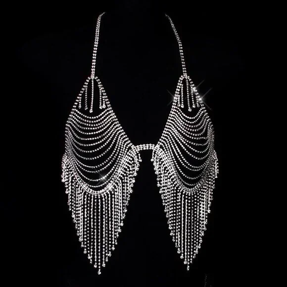 NEW Sparkling Bling Swarovski Crystal Rhinestone Halter Top + FREE Gift! - Picture 5 of 5